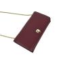 Luxury wholesale elegant Stylish woman  clutch Chic Design Vegan Leather  Lady chain wallet phone case