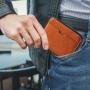 Custom Logo Leather Credit Card Holders Zipper Wallet RFID Blocking Secure Card Case ID Case Organizer Zipper Wallet