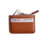 Genuine Leather Credit Card Holder Zipper Wallet RFID Slim Card Holder Wallet
