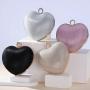 New arrival glitter fabric shiny modern wedding clutches purse heart bag handbag evening bag for wholesale