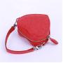 Latest New Designer Heart Shape Faux Ostrich Women Bags Handbag Genuine Leather Lady Crossbody Mini Bag