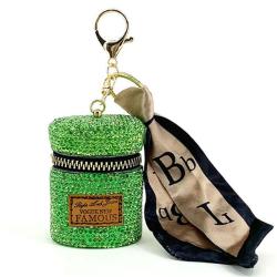 KBW527 Summer Mini Headset Bag with Pendant Light Luxury Diamond Studded Cylinder Lipstick Bag Shiny Coin Purse Keychain