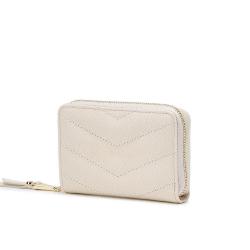 2024 Custom Fashion Stylish Pu Vegan Leather Purse Ladies Stitching Pattern Cross Body Wallet Bag With Card Holder