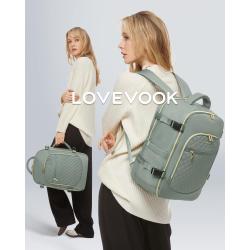 LOVEVOOK Designer 30L Quilted travel laptop Backpack 15.6 in School Bag College Daypack large capacity travel backpack for women
