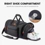 Heavy Duty Zipper Weekender Overnight Duffle Travel Gym Sport Duffel Bag with Shoe Compartments Sports Messenger Crossbody Bag