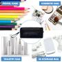 Gelory Black Large Capacity Transparent Mesh Zipper Large Pencil Case Pouch Custom Zip Mesh Makeup Pencil Bag