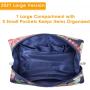 Canvas Flower Printed Cosmetic Pouch  Makeup Bag Water Prove Make Up Bag Tsa Approved Toiletry Bag With Handle