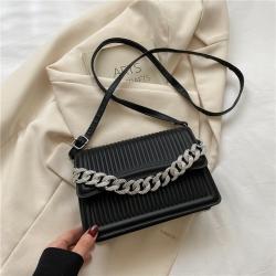 Pure Color Designer Shoulder Bags Fashion Chain Women Fashion Handbags Fold Pu Wholesale Women Handbags