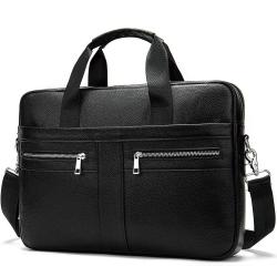 ZWY104 Men Vintage Business Briefcase Daily Work Travel Genuine Leather Laptop Bag Wholesale Waterproof Portable Shoulder Bag