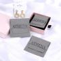 Luxury Gray Microfiber Jewelry Pouch Bag Custom Logo Jewelry Envelope Earring Necklace Packaging Microfiber Bag