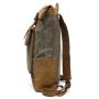Factory Wholesale outdoor retro travel bag Crazy Horse Leather Casual bags school work Men's Shoulder Oil Waxed Canvas backpacks