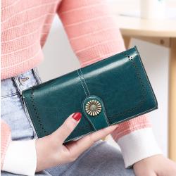 Rfid Wallet Women'S Long Zipper Pu Wallets Large Capacity Clutch Bag Brieftasche
