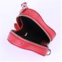 Latest New Designer Heart Shape Faux Ostrich Women Bags Handbag Genuine Leather Lady Crossbody Mini Bag