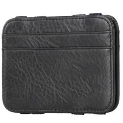 ZR390 New Fashion Unisex Business Credit Card Holders PU Leather Buckle Purse Wallet Organ Type Credit ID Bank Card Cases