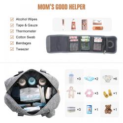 LOVEVOOK wholesale quilted tote shoulder handbag large capacity travel nappy baby bags with Changing Pad mommy Diaper Tote Bag