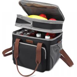 LOVEVOOK PEVA Lunch Bag Insulated for Women Lunch Box for Men Leakproof Double Decker Lunch Bag for Work/School/Picnic/Hiking