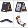 Custom Money Clip Wallet Slim Zip Coin Pocket Front Id Pocket Bifold Rfid Mens Wallet