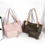 Gelory Customized Wholesale Large Capacity Ladies Purse And Handbag 2 In 1 Plaid Printed Tote Bag Mother And Son Bag