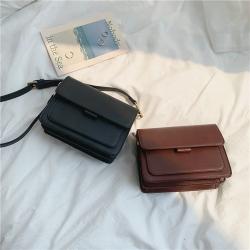 Customized Logo Solid Square Women's Shoulder Bags Simple Fashion Pu Crossbody Bag Women's Messenger Bags