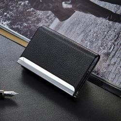 OEW177 Wholesale PU Business Card Holder Leather Custom Logo Credit Card Gift Box High Quality Creative Gifts For Men
