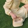 CCF661 New Fashion Summer Beach Rattan Straw Bag Handbag Lady Chain Single Shoulder Crossbody Bag Small Hand Bag
