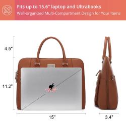 Lovevook Realer pu shoulder bags work travel ladies handbags 15.6 laptop Briefcase large capacity women handbags laptop bags