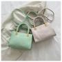 2023 New Stone Small Square Bag Trend Fashion Texture Female Foreign Style Handbag Woven Cross body Bag High Quality Hot-Selling