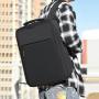 Unisex Large Capacity USB Laptop Backpack Waterproof Oxford Material Schoolbag with Zipper Closure for Students