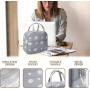 Gelory Factory Hot Selling Daisy Print Foldable Insulated Lunch Bag Thermal Reusable Polyester Tote Lunch Box For Adult And Kids