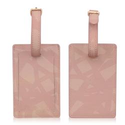 Custom logo personalized PU leather luggage tag printed bulk luggage tags for suitcases cruise essentials travel air tags