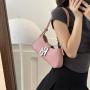 Simple fashionable casual shoulder bag leisure underarm bag 2024 summer new Korean style fashionable small square bag handbag