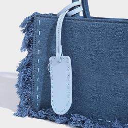 Fashion Denim Bag Tassel Design Clutch Bag Customized Logo Luxury Women Cross Body Bag