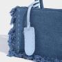 Fashion Denim Bag Tassel Design Clutch Bag Customized Logo Luxury Women Cross Body Bag