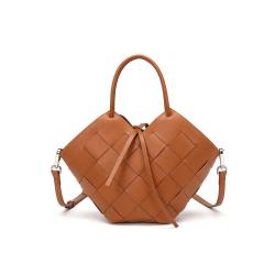 2021 Fall Winter Designer Weave Bucket Bag Women Genuine Leather Mini Shoulder Bag Ladies Basket Handbags Cross Body