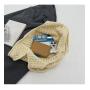 HR650 Women's Bag Knit Woven Hollow Mesh Pocket Fashion Working Bag Comfortable Portable Shoulder Female Girl Shopping Fruit Bag