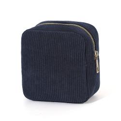 Aesthetic 4 Colors Sizes Cute Cosmetic Pouch Large Travel Make Up Organizer Purse for Women and Girls Corduroy Makeup Bag