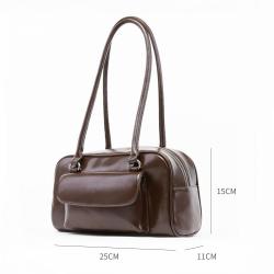 High Quality PU Leather Women Boston Bags Custom Logo Ladies Fashion Shoulder Bag