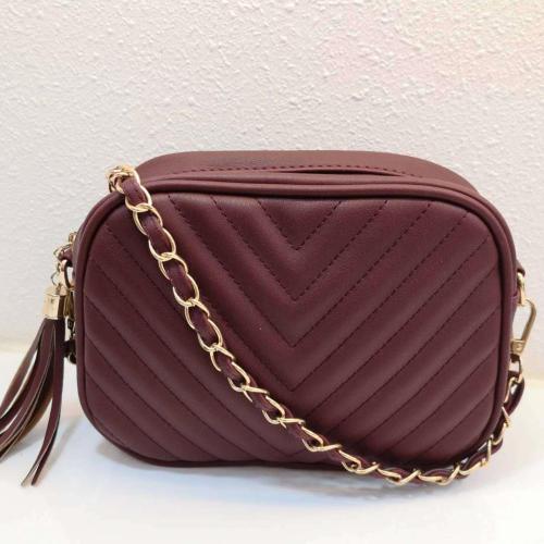 Quilted crossbody bags women handbags fashion ladies squared shoulder purse leather bags with tassels wholesale