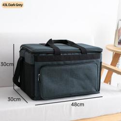 Oxford Cloth Thermal Insulated Adult Waterproof Travel Lunch Bag Keep Fresh Storage Picnic Cooler Bag Tote With Shoulder Strap