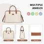 LOVEVOOK canvas leather office tote hand bags for women ladies bulk business briefcase large capacity laptop handbag  for work
