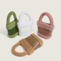 2024 Custom Faux Fur PU Leather Bucket Bag Handbag For Women Ladies Sherpa Purse