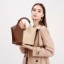 Droppshipping Ladies Fashion Colorful High Quality Genuine Leather Purses And Handbags Tote Bags For Women Bucket Made In China
