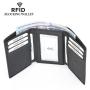 HOT Sell Men's Genuine Leather Trifold Wallet Bag Anti-Theft Short Wallet Credit Card Purse Holder Wallets For man