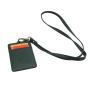 Wholesale staff id name badge card holder lanyard available saffiano pattern pu id working card holder