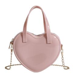 wholesale 2024 new cute girls Candy pvc chain small bags Heart shaped  fashion handbags for women