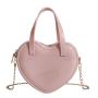 wholesale 2024 new cute girls Candy pvc chain small bags Heart shaped  fashion handbags for women