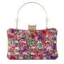 New arrival lady evening hand bag ladies trendy gold chain rhinestone clutch bag women evening bag 2024
