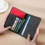 Wholesale RFID Travel Leather Wallet For Men Credit Card Cover Boarding Passes Notes Travel Document Organizer Passport Holder