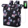 LOVEVOOK 2022 waterproof rolltop backpack 17.3  rose laptop compartment large university students women travel Laptop backpacks