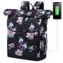 LOVEVOOK 2022 waterproof rolltop backpack 17.3  rose laptop compartment large university students women travel Laptop backpacks